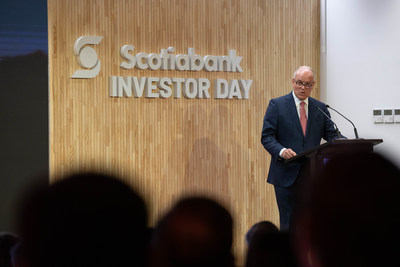 â€œWe are confident in our future as a leading bank in the Americas,â€ says President & CEO Brian Porter in his address to investors and analysts. (CNW Group/Scotiabank)