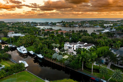 With unrestricted access to the Atlantic Ocean and dockage suitable for vessels up to 120 ft in length, the property is ideal for the avid boater. Currently, one of the estate’s lower-level rooms is outfitted as an impressive, “bait and tackle” station, due to the owner’s love of fishing. MiamiLuxuryAuction.com.