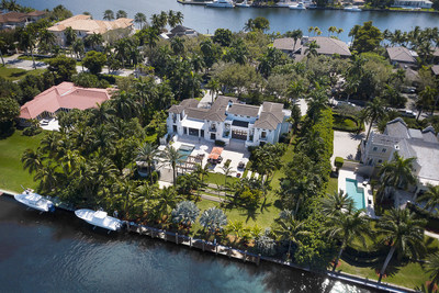 The estate offers 180 ft of frontage on a deep-water canal within Gables Estates, an exclusive residential enclave with fewer than 200 properties. The community is home to a number of billionaires, and has seen more than 30 sales in excess of $10 million within recent years, including a sale for more than $43 million in 2017. MiamiLuxuryAuction.com.