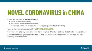 Novel Coronavirus in China (CNW Group/Canada Border Services Agency)