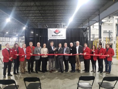 In the photo: Individuals in red coats are Cedar Rapids Metro Economic Alliance Ambassadors. Pictured L-R, following the ambassadors on the left: Doug Neumann, Executive Director, Cedar Rapids Metro Economic Alliance; Cedar Rapids City Council Member Ashley Vanorny; Jamie Dolynchuk, Vice President, Cargill Health Technologies; Mike Goble, Global Managing Director, Diamond V; Cedar Rapids Mayor Brad Hart; Cedar Rapids City Council Member Scott Olson; Cedar Rapids City Council Member Overland