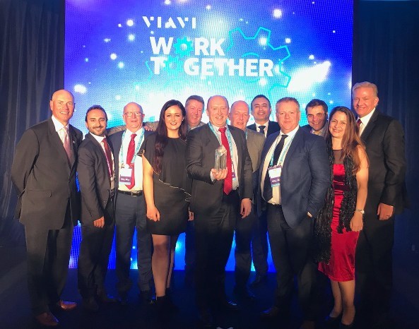 Butler Technologies received the Velocity Pinnacle Award during the VIAVI EMEA Regional Sales Conference gala on November 6, 2019.