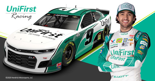 Chase Elliott with the all-new UniFirst No. 9 Chevrolet Camaro ZL1 1LE.