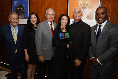 Jeff & Yolanda Berkowitz, Mayor Carlos Gimenez, Brigitt Rok-Potamkin, Alan Potamkin, and Commissioner Jean Monestime at the Friends of Miami Animals 'Be a Friend' fundraiser. (Photo by World Red Eye)