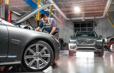 A student trains hands-on in the Volvo Service Automotive Factory Education (SAFE) program at Universal Technical Institute in Avondale, Arizona.