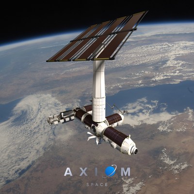 La station Axiom sera construite pendant qu'elle sera fixe sur la SSI et, au terme de la vie de la SSI, s'en dtachera et fonctionnera par la suite de faon autonome. (PRNewsfoto/Axiom Space)