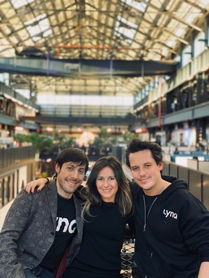 Photo caption (left to right): Dave Shor, co-founder and CEO of Lynq Technologies; Karina Costa, President of Lynq Technologies; Matthew Misbin, co-founder and head of business development at Lynq Technologies