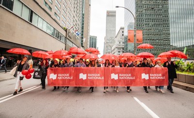 National Bank employees for the 42nd edition of the United Way Centraide campaign. Photo credit : Maxime Côté (CNW Group/National Bank of Canada)