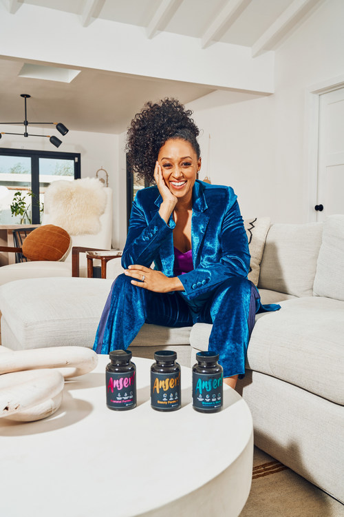 Tia Mowry with Anser supplements