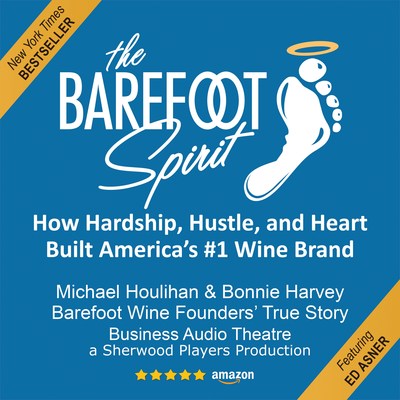 Cover tile for the fully casted and performed Barefoot Spirit Audiobook, available now at all audiobook retailers, and Finalist for the Audiobook Association's 2020 "Audie" Award for Business and Personal Growth audiobook.