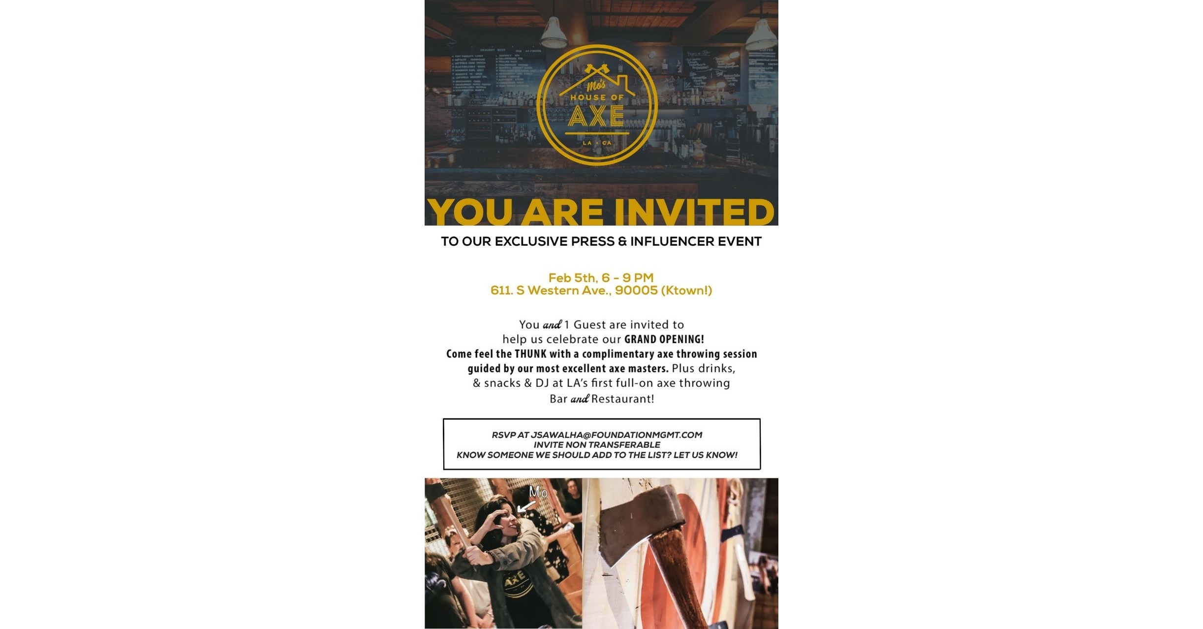 Mos House of Axe Announces Grand Opening Weekend Celebration Includes