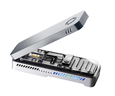 Each MinION sequencer is approximately the size of a stapler, and can provide rapid sequence information about the coronavirus. (PRNewsfoto/Oxford Nanopore Technologies)
