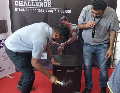 During the first phase of the challenge, held across eight key metro cities of the country, over 1 lakh consumers partook but failed to break open a Godrej home locker as against a locked wooden cupboard.