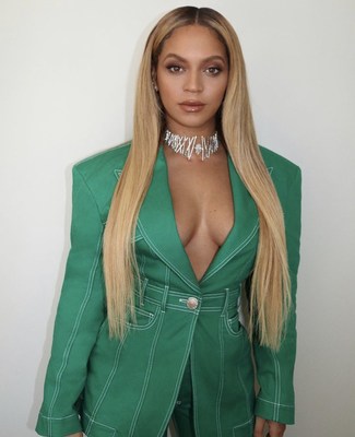 Beyoncé in Custom-Made High Jewelry Messika Paris at the Big Game