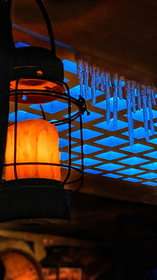 UnderTow's new menu and narrative takes tiki to Antartica. The decor and video footage inside of the cocktail bar was overhauled to match the storyline.