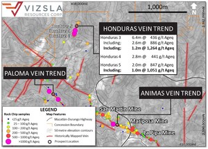 Vizsla Samples 1,264 g/t Silver Equivalent Across 1.2 Metres at Panuco Project, Mexico