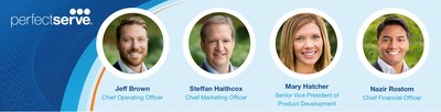 PerfectServe welcomed Steffan Haithcox (Chief Marketing Officer) and Nazir Rostom (Chief Financial Officer) to its senior leadership team, while current members Jeff Brown (Chief Operating Officer) and Mary Hatcher (Senior Vice President of Product Development) received promotions.
