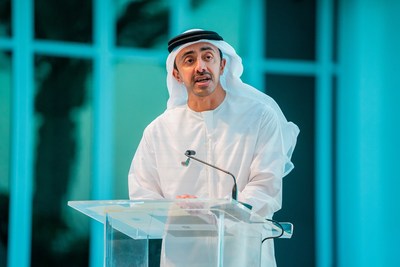 HH Sheikh Abdullah bin Zayed speaks at the celebration event