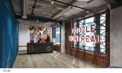 Renderings of the future Google Montral office at 425 Viger West, iN STUDIO Designs (CNW Group/Google Canada)