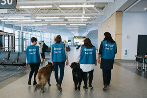 YQB and Cégep de La Pocatière launch a pet therapy project to relieve travel stress