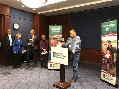 Pulp & Paperworkers’ Resource Council (PPRC) Chairman David Wise thanks members of Congress who have joined the Paper and Packaging Caucus and those members who attended the Caucus Congressional Reception during their 2020 'fly-in".