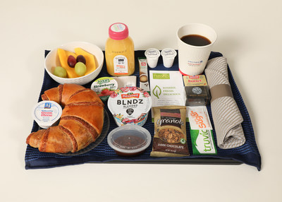 New United Airlines Kosher breakfast option on Newark to Tel Aviv in Polaris.