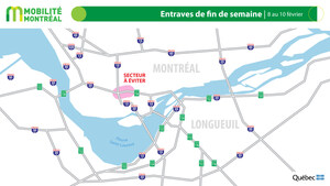 Communiqué En Bref du 7 février : principales entraves sur le réseau autoroutier de la région de Montréal, ce soir et la fin de semaine