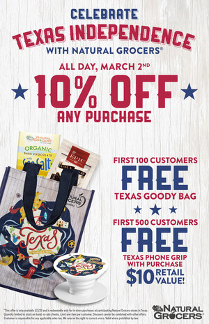 Natural Grocers Celebrates Texas Independence Day with a 10% Off Everything One-Day Sale!