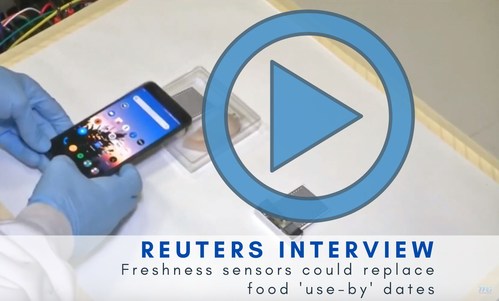 Video interview with the scientists demonstrating how the Freshness Sensors could replace food 'use-by' dates.