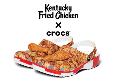 KFC partnered with Crocs to introduce this spring’s hottest shoes – Kentucky Fried Chicken® X Crocs™ Clogs. Featuring a realistic Kentucky Fried Chicken pattern and a nod to the iconic red-striped bucket, the Kentucky Fried Chicken X Crocs Classic Clog will be available for consumer purchase spring 2020.