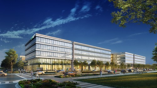 Rendering of Hewlett Packard Enterprise’s (HPE) campus at CityPlace at Springwoods Village.