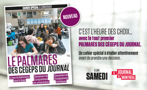Le Journal de Montréal et Le Journal de Québec dévoilent le premier Palmarès des cégeps