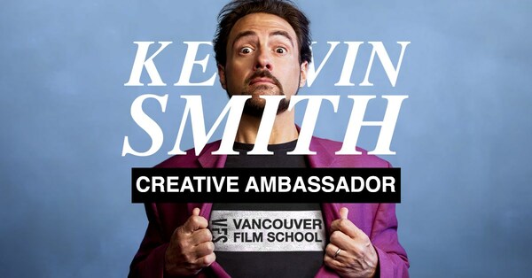 Vancouver Film School is proud to announce acclaimed filmmaker Kevin Smith as the school’s Creative Ambassador for 2020. (CNW Group/Vancouver Film School)