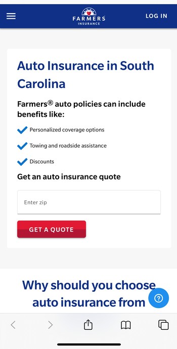 Farmers Insurance® launches fully-digital auto insurance product in South Carolina, with quoting completed in under a minute and easy-to-navigate self-serve dashboard. Customers can adjust core auto insurance features like coverages, vehicles, drivers and more. Consumers may also add a variety of endorsements, like rideshare coverage.