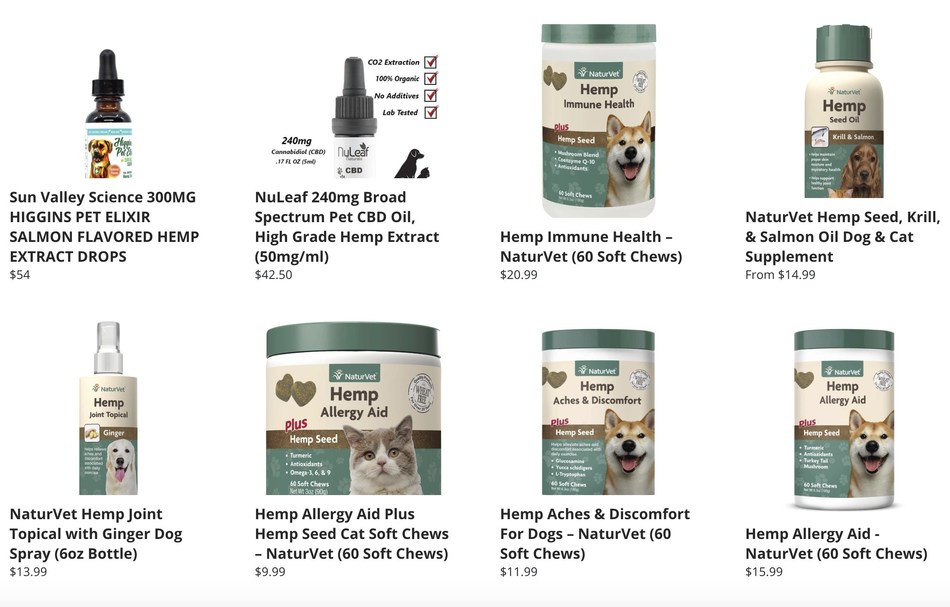 CBD Products for Pets now available on the company’s eCommerce site www.USMJ.com.