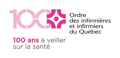 Logo : Ordre des infirmires et infirmiers du Qubec - 100 ans (Groupe CNW/Ordre des infirmires et infirmiers du Qubec)