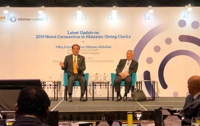 Datuk Dr Noor Hisham Abdullah (left), DG of Health Malaysia as a special guest of the seminar, and Dato' Teo Yen Hua (right), Advisor for ASEAN Water series as moderator for the Q&A session