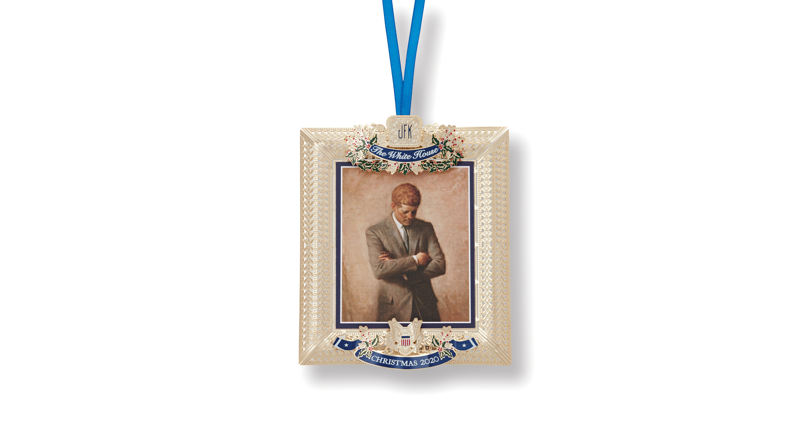 official 2020 white house christmas ornament Official 2020 White House Christmas Ornament Features President John F Kennedy S White House Portrait official 2020 white house christmas ornament