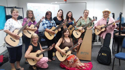 Music students at Guitars in the Classroom based in San Diego, CA.