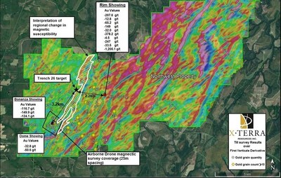 X-Terra Resources Initial Drilling at Northwest Hits Gold (CNW Group/X-Terra Resources Inc.)