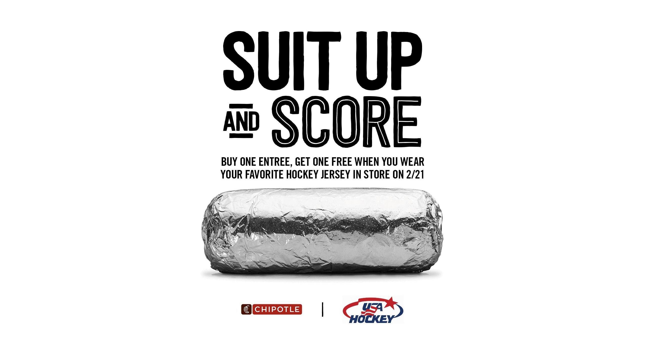 Wear a hockey jersey, get free food at Chipotle on Tuesday