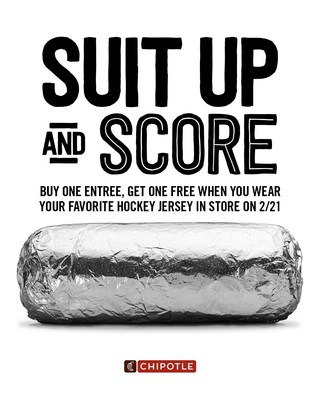 Suit up and Score at Chipotle