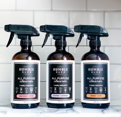 Humble Suds is a line of mineral- and plant-based cleaning products formulated to clean without the use of harmful chemicals. Each of its five products is made with five or fewer ingredients that are clearly indicated on the product labels.