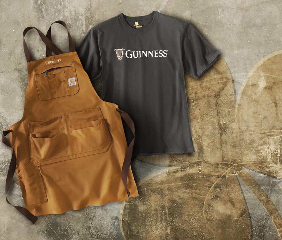 Guinness is helping those celebrating St. Patrick's Day to dress for the occasion with the new Guinness x Carhartt collaboration. United by the spirit of hard work and master craftsmanship, this collection includes everything from tees to hoodies to hats and more.