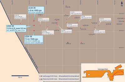 Figure 2 - Western Hurricane Zone Drill Hole Location Map (CNW Group/IsoEnergy Ltd.)