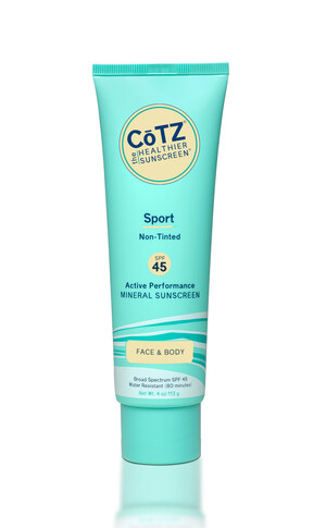 CōTZ® the Healthier Sunscreen Launches Sport SPF 45