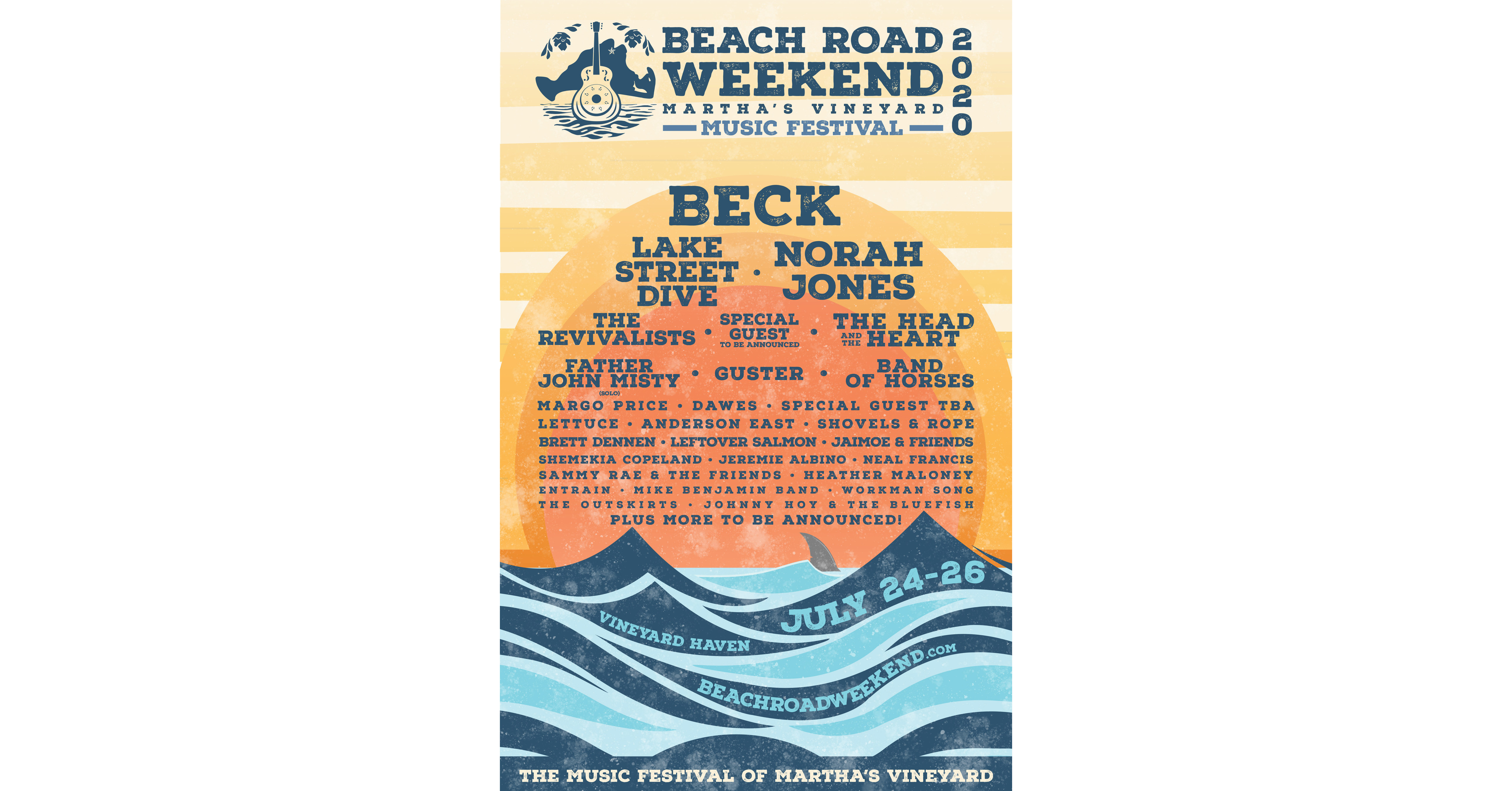Beck, Norah Jones and Lake Street Dive to Headline Beach Road Weekend