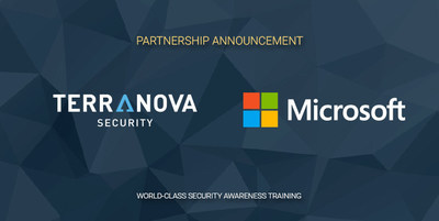 Microsoft and Terranova Security Partner to Provide Inclusive and Human-Centric Security Awareness Content. (CNW Group/Terranova Security)