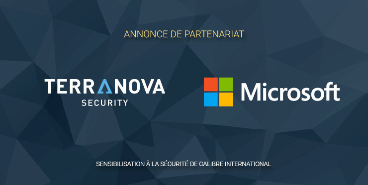 Microsoft et Terranova Security s’unissent pour fournir du contenu en sensibilisation à la sécurité inclusif et centré sur les personnes. (CNW Group/Terranova Security)