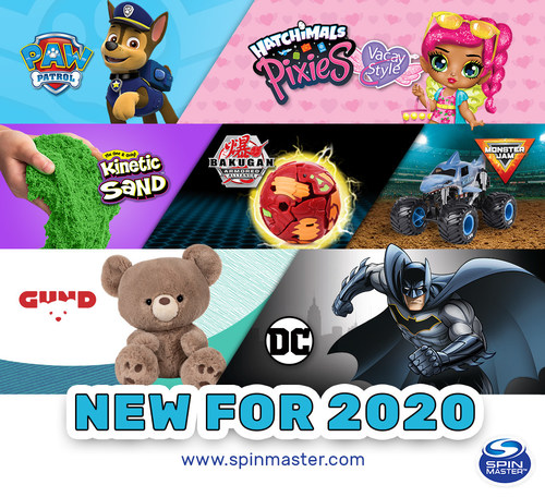 Spin Master Descends on New York Toy Fair with its Innovative Portfolio of Toys, Entertainment Franchises and Mobile Digital Platforms for 2020 (CNW Group/Spin Master)